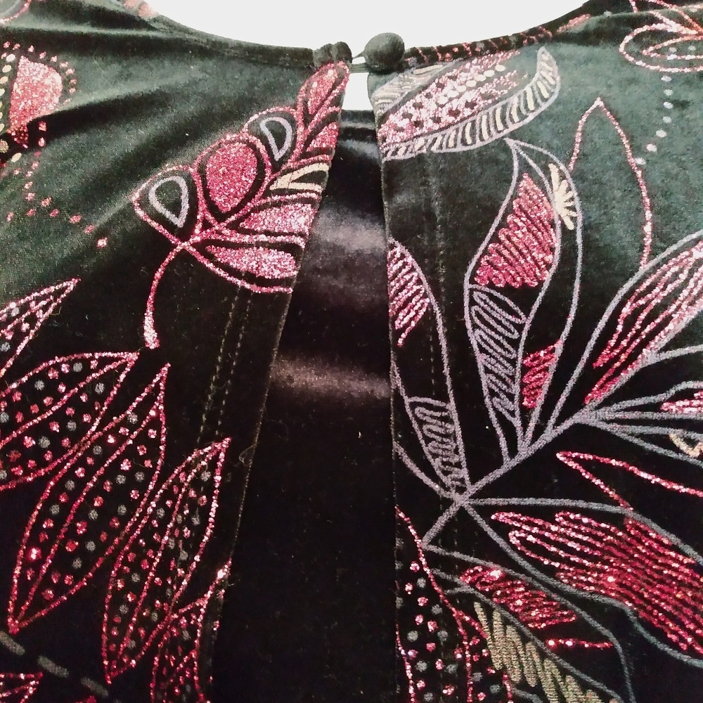 Notation Black Pink Embellished Overlay Jacket Xl - image 5